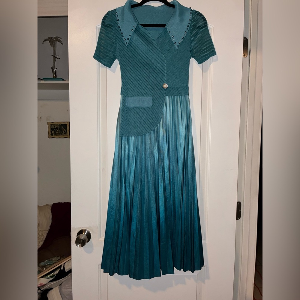 Elegant Teal Dress